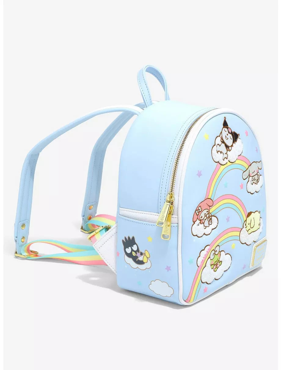 Hello Kitty and Friends Rainbow Clouds Loungefly Mini Backpack