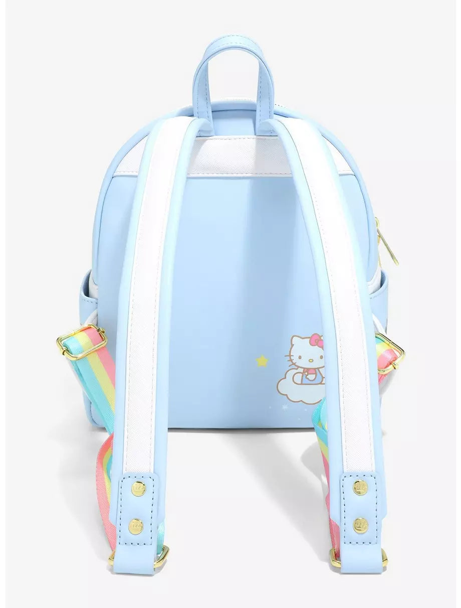 Hello Kitty and Friends Rainbow Clouds Loungefly Mini Backpack