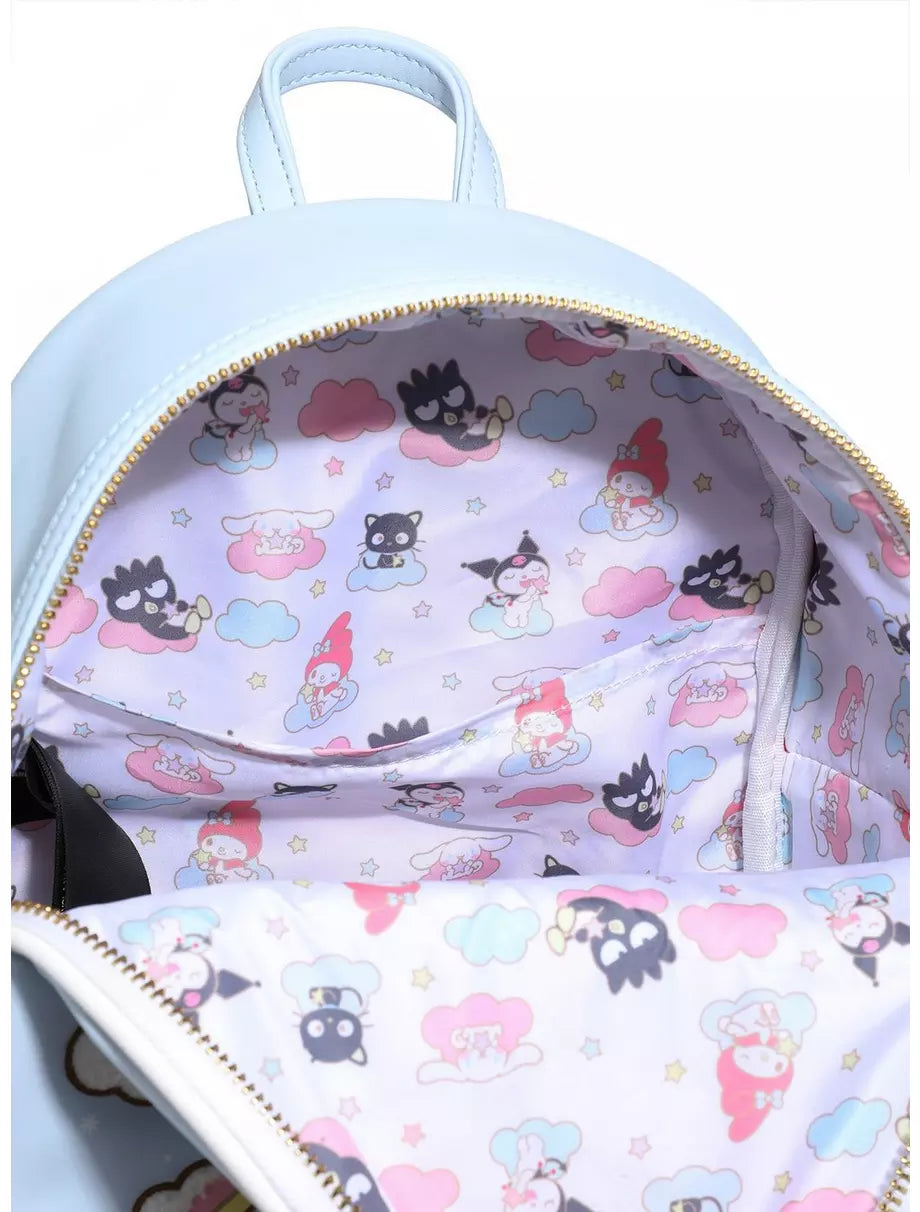 Hello Kitty and Friends Rainbow Clouds Loungefly Mini Backpack