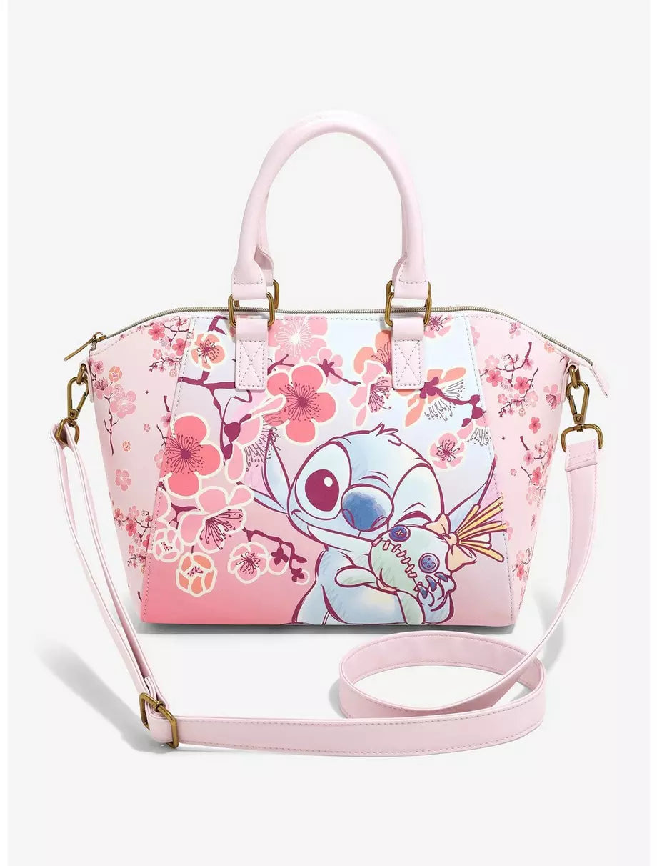 Stitch Cherry Blossoms Loungefly Satchel Bag