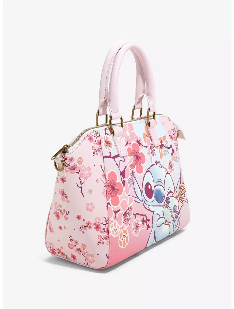 Stitch Cherry Blossoms Loungefly Satchel Bag