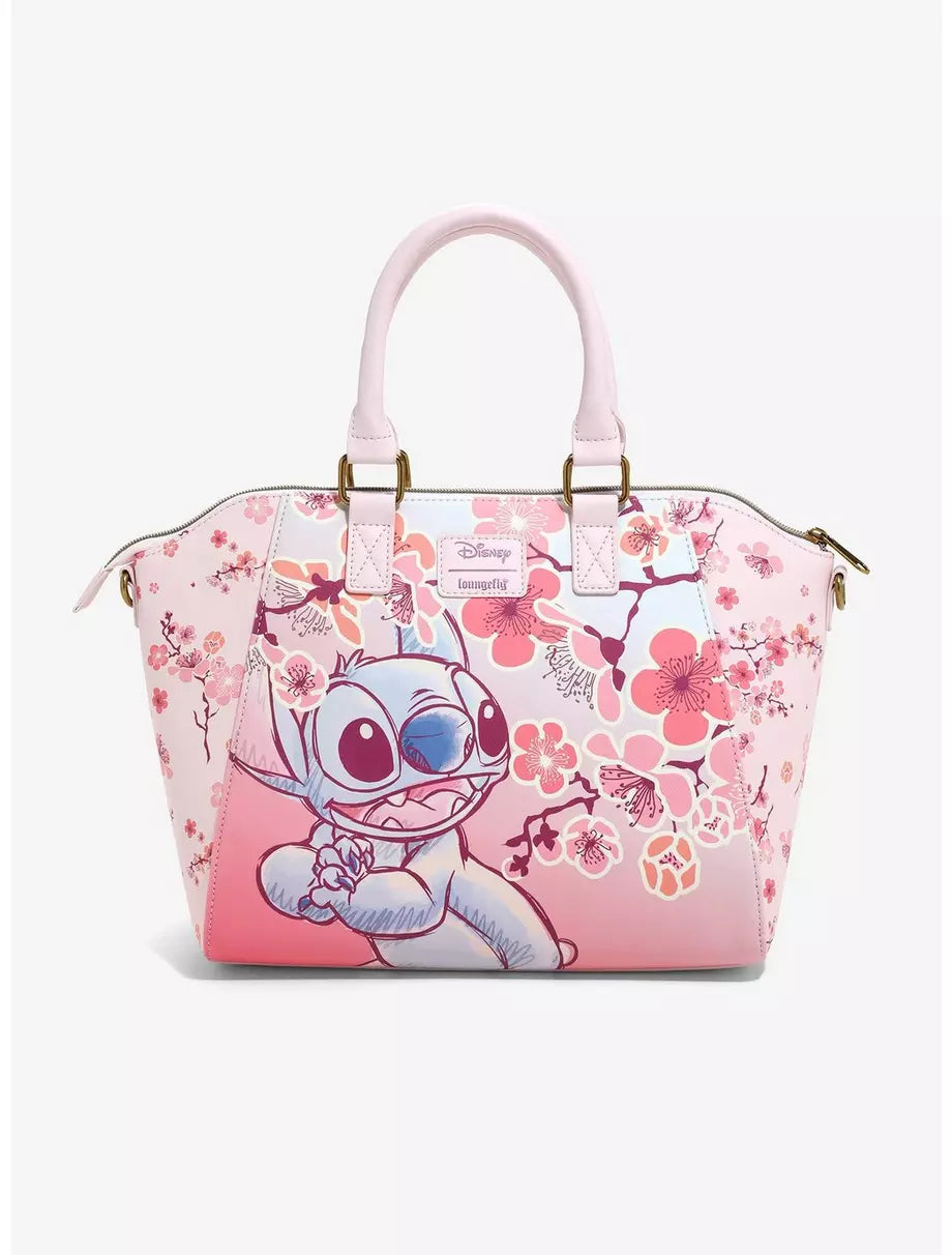 Stitch Cherry Blossoms Loungefly Satchel Bag